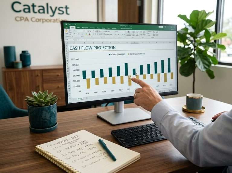 Financial report illustration for San Bernardino County CPA services